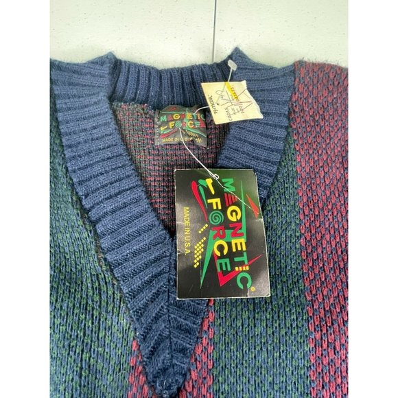 Vintage Mens 80s Magnetic Force Sweater - Picture 3 of 10